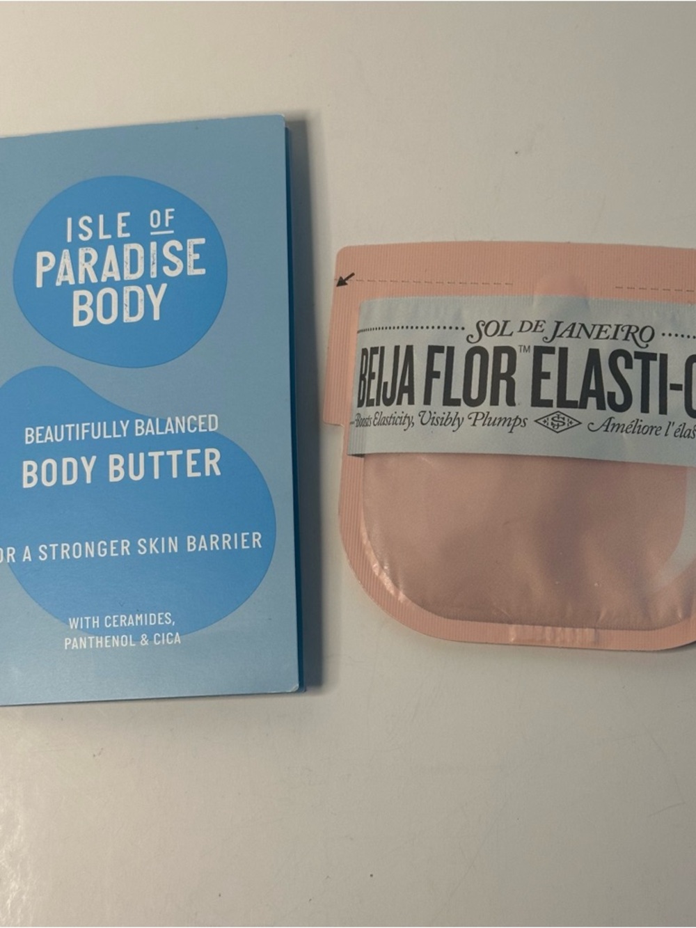 Sol De Janeiro & Isle Of Paradise Products .25oz Trial Size Lot Of 3 Packets NEW